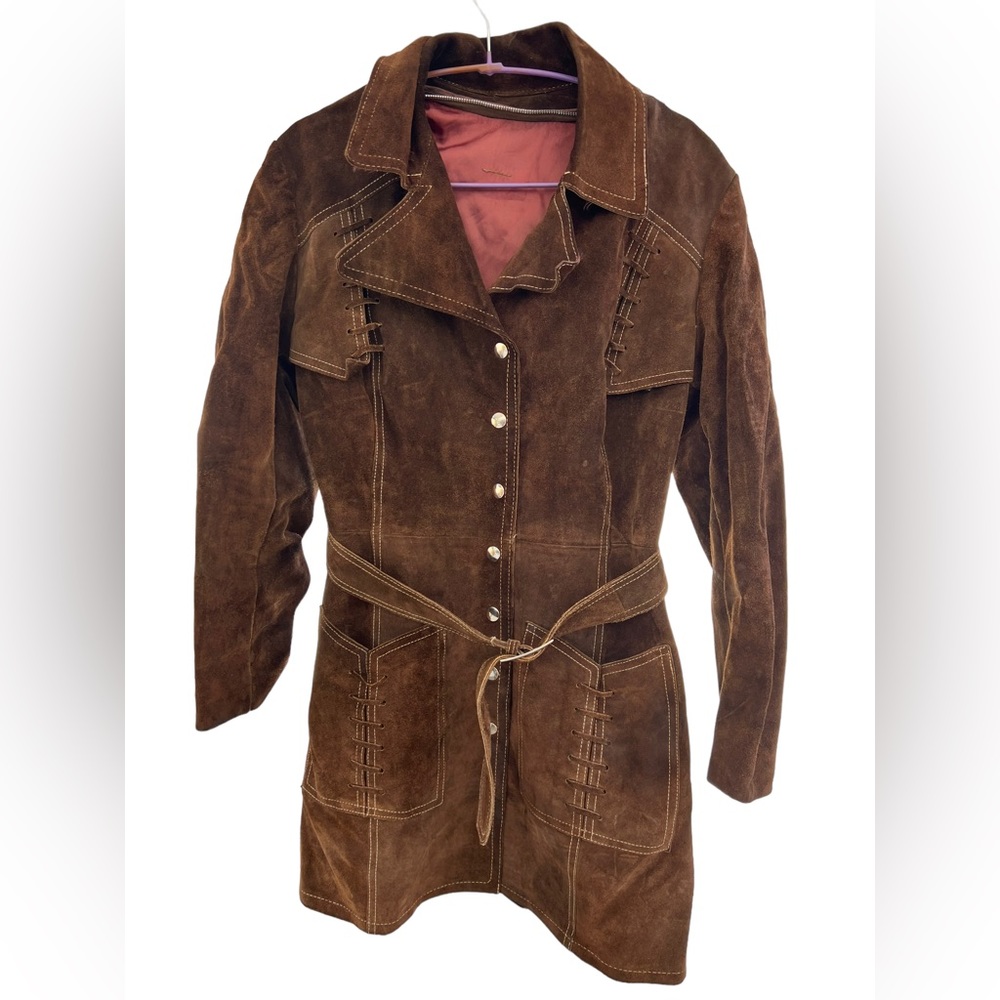 Vintage 1970’s Brown Women Suede Jacket